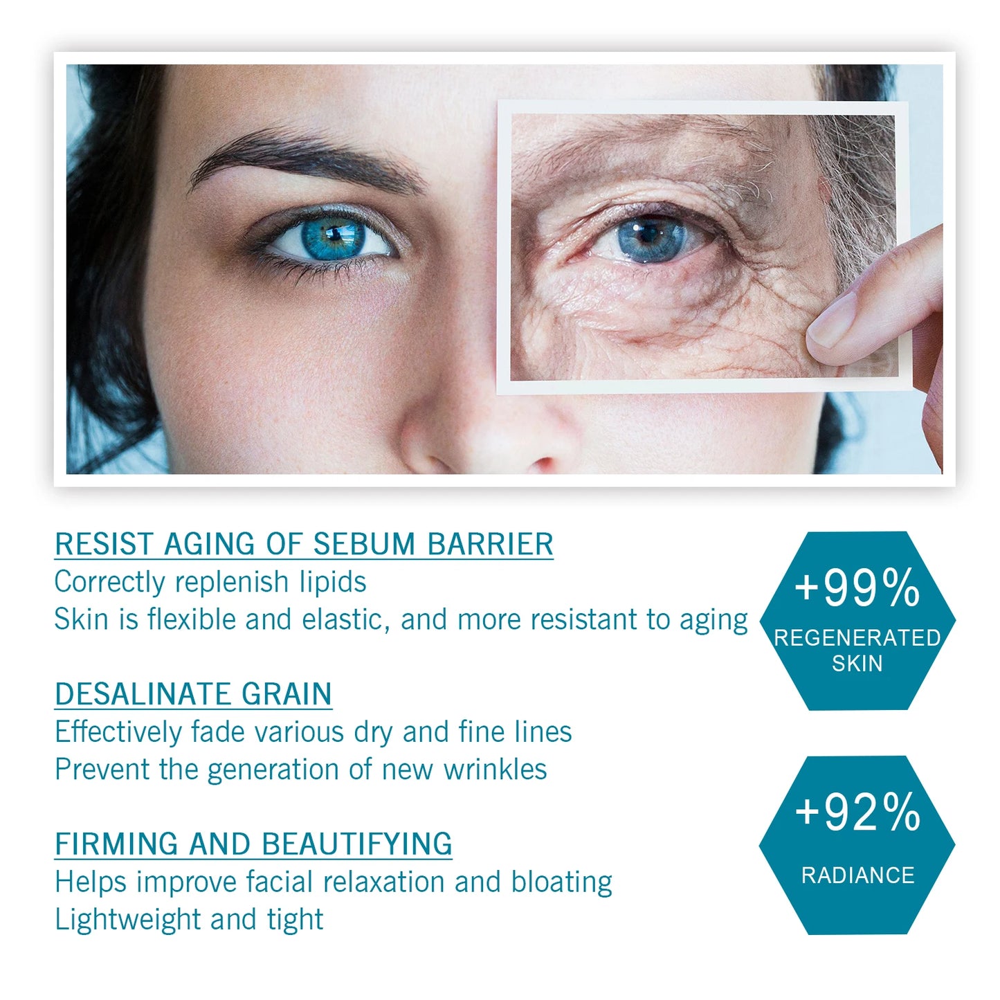 EELHOE Hyaluronic Acid Essence Skin Renewal Reduce Fine Lines Wrinkles Anti Sagging Skin Moisturizing Korean Daily Facial Care