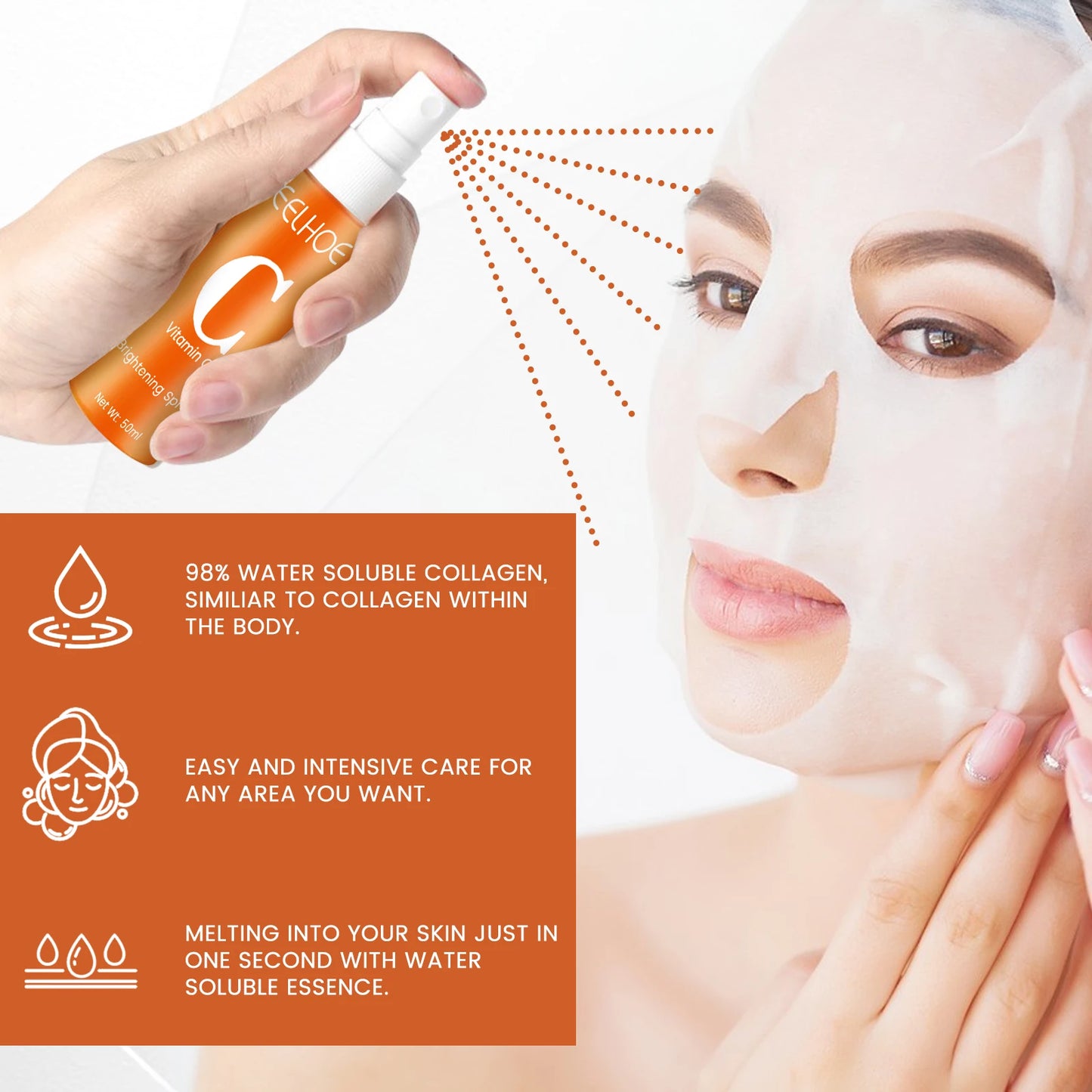 Eelhoe Collagen Mask Spray for Anti Aging Hydration and Brightening