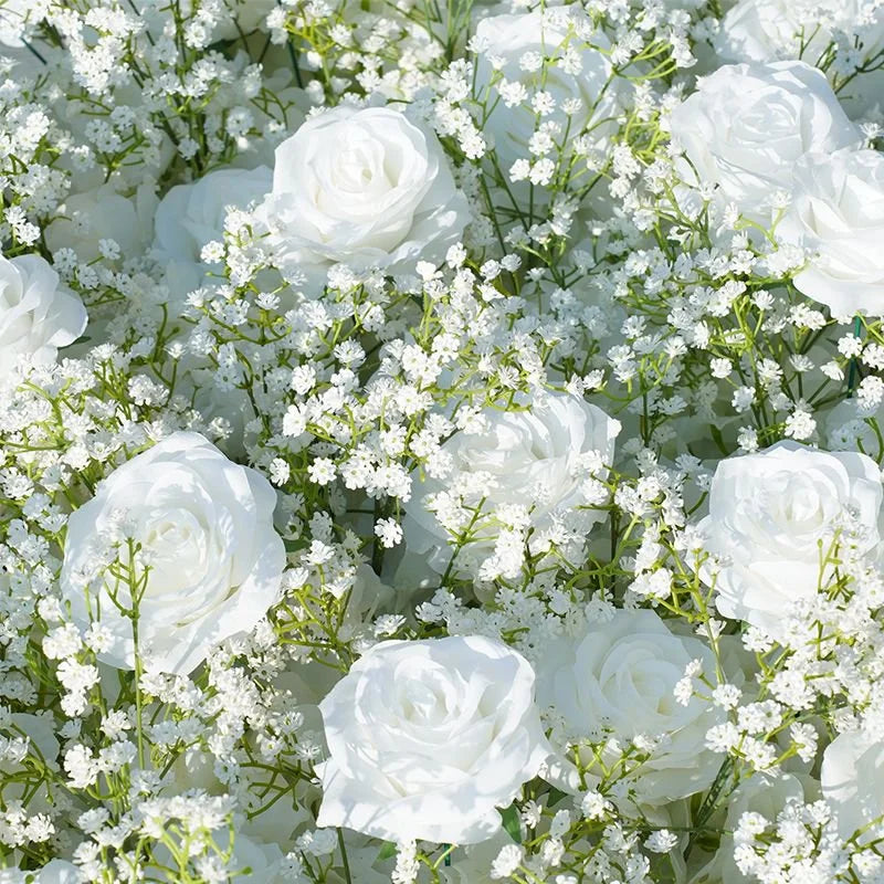 Angela Artificial Rose Baby Breath Wedding Floral Backdrop Decor