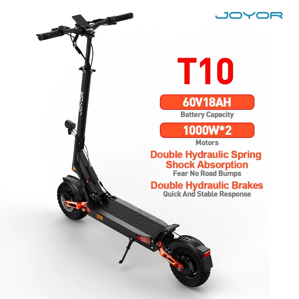 JOYOR T10 Electric Scooter Dual Motor Foldable Off Road