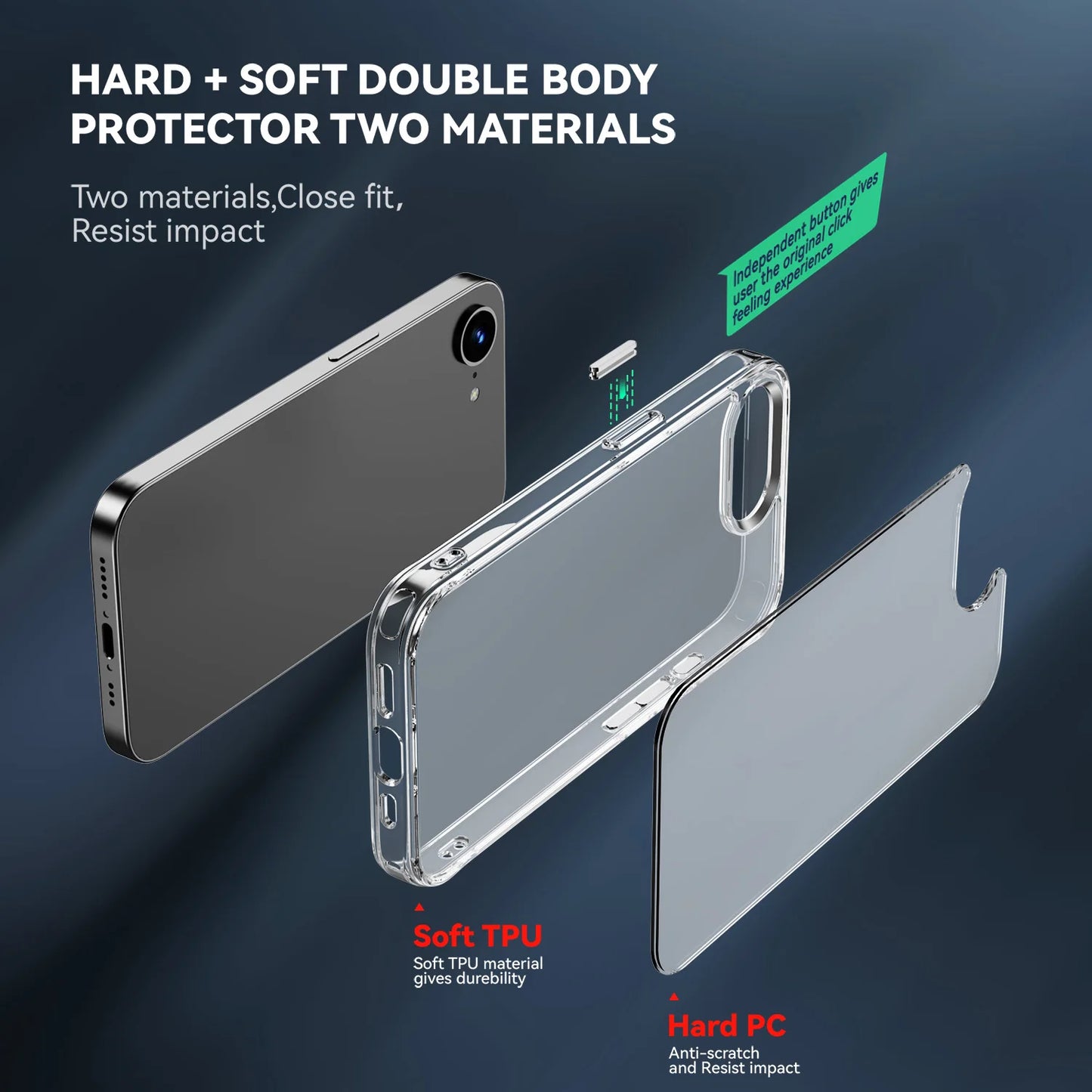 SNQP Transparent Crystal Phone Case For iPhone Pro Max