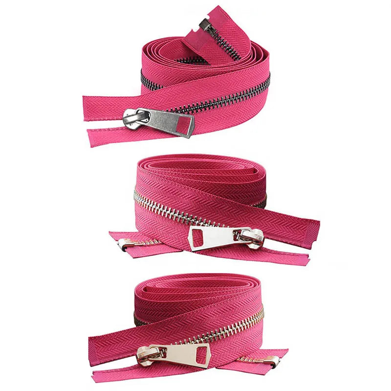 20/30/40/50/60/70/80cm 5# Colorful High Quality Open-End Auto Lock Metal Zipper DIY Handcraft For Clothing Pocket Garment Shoes