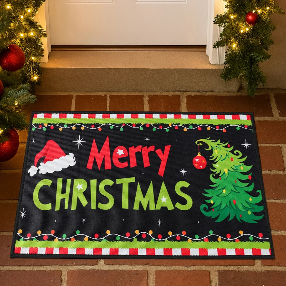 PATIMATE Christmas Welcome Doormat Outdoor Carpet For Home