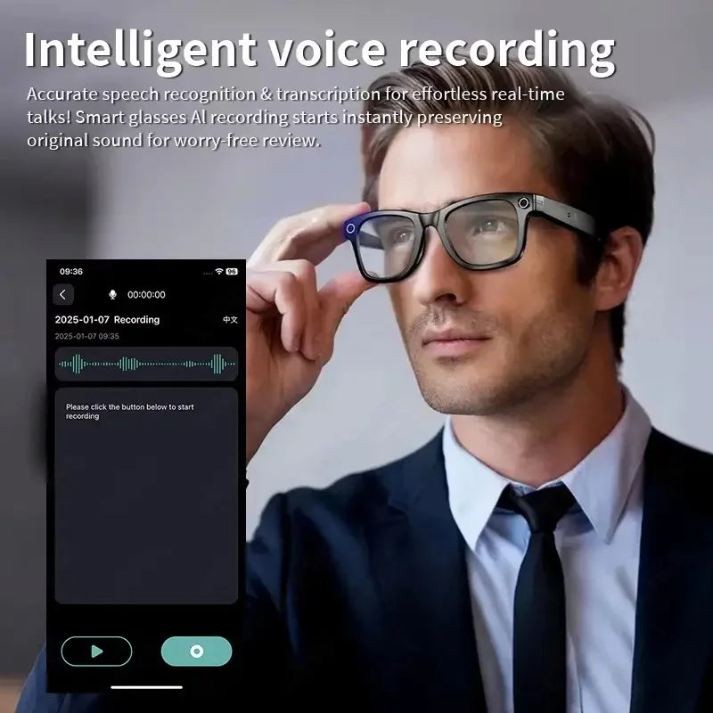 AI Smart Glasses With 8MP Camera And Translation Features