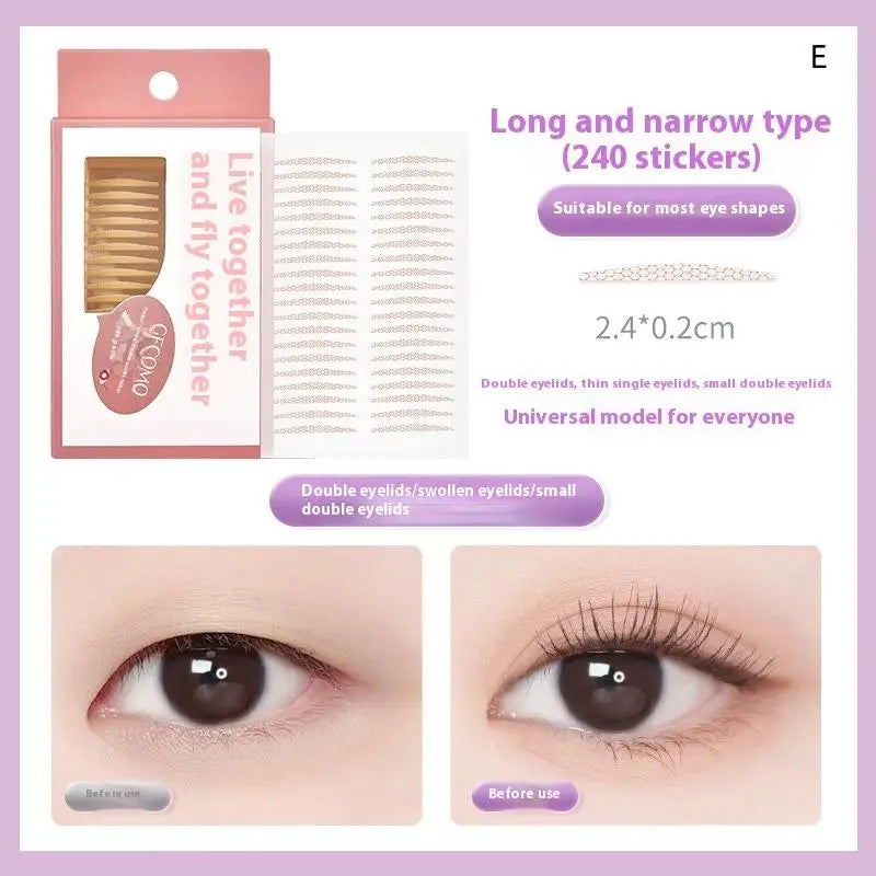 Natural Invisible Double Eyelid Stickers 90 or 240 Count Long Lasting Big Eye Beauty Tapes for Single Eyelids