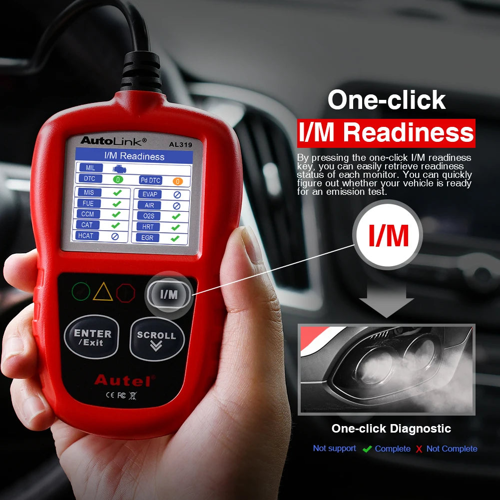 Autel AL319 OBD2 Code Reader Car Diagnostic Tool OBDII Scanner
