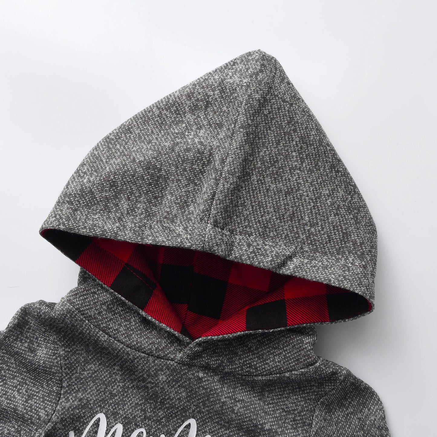 Baby Boy Hoodie Sweatshirt And Plaid Pants Set Mama's Boy 2 Pack
