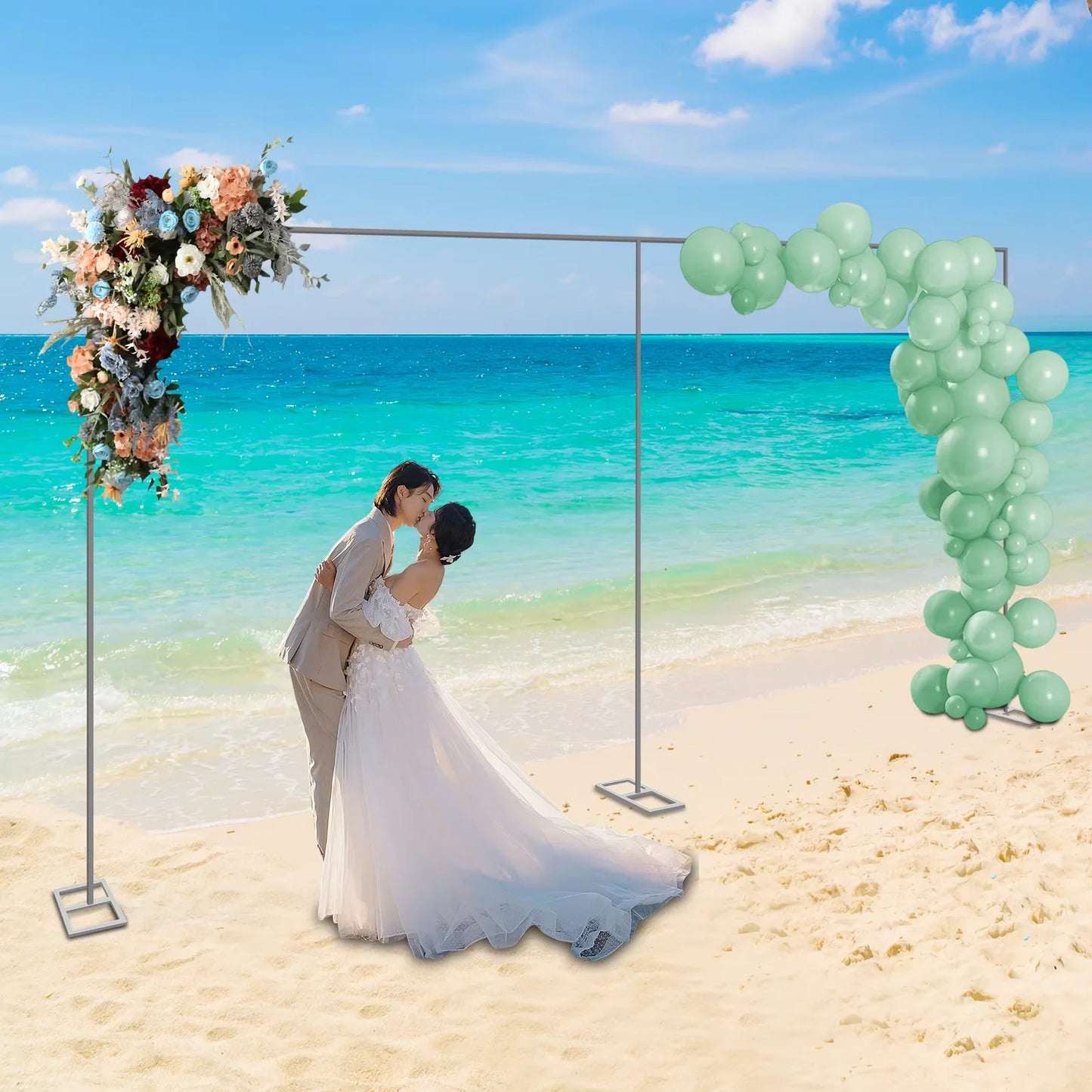 NONECN Metal Wedding Arch Stand Backdrop For Event Decor