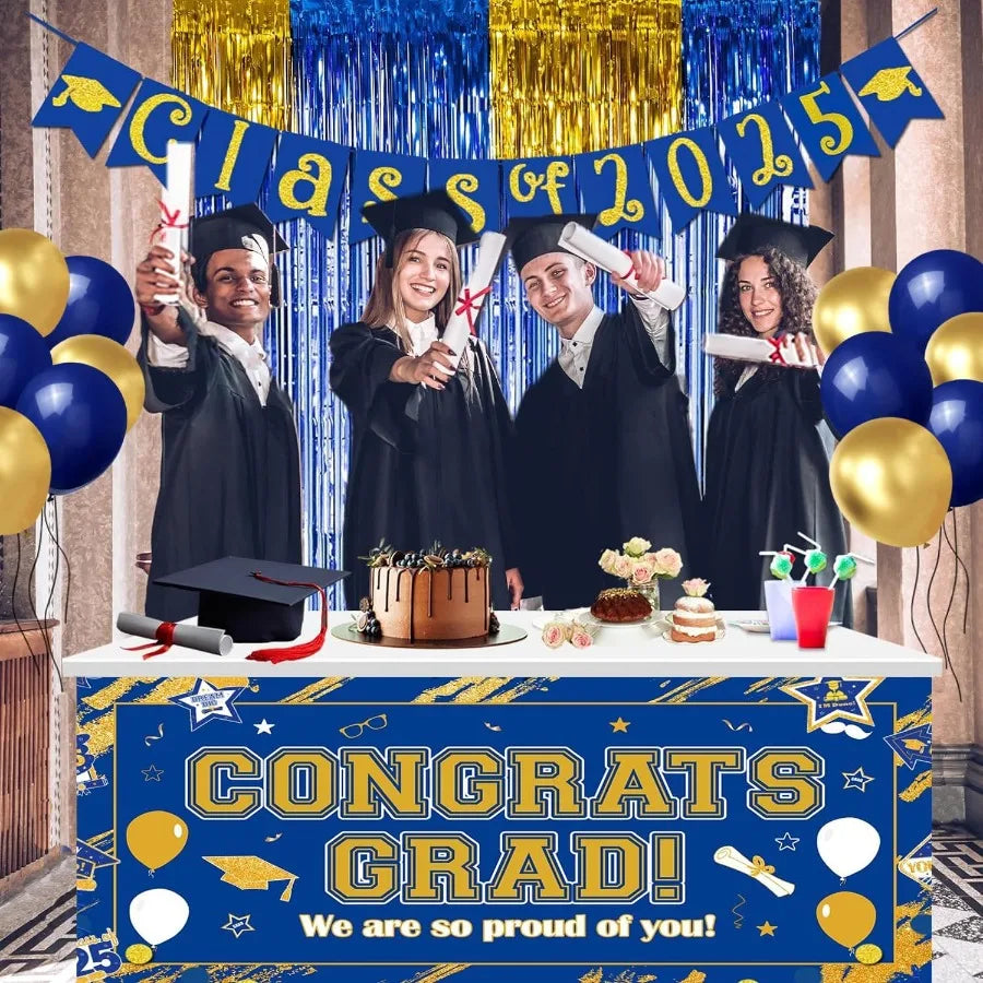 Navy Blue And Gold Balloons 65 Pieces 12 Inch For Anniversary Wedding New Year Birthday Party Graduation Decor