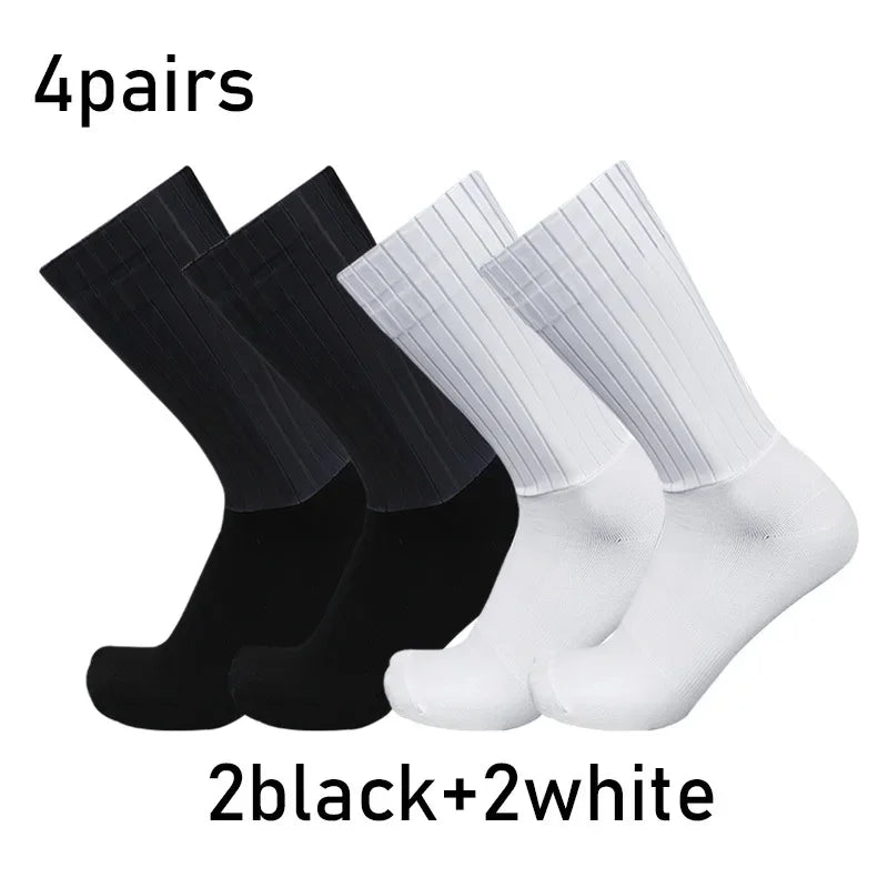 Cycling Silicone Non Slip Pro Racing Socks For Men