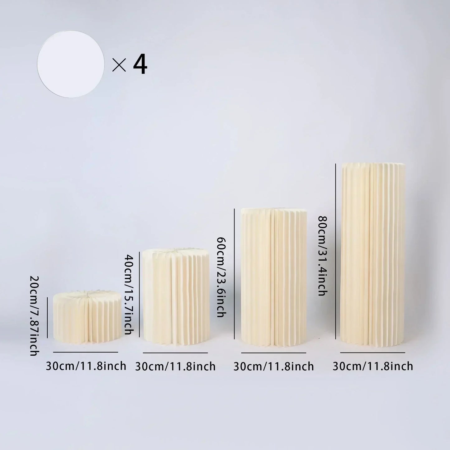 Foldable Paper Columns Cylinder Stands for Wedding and Party Decor