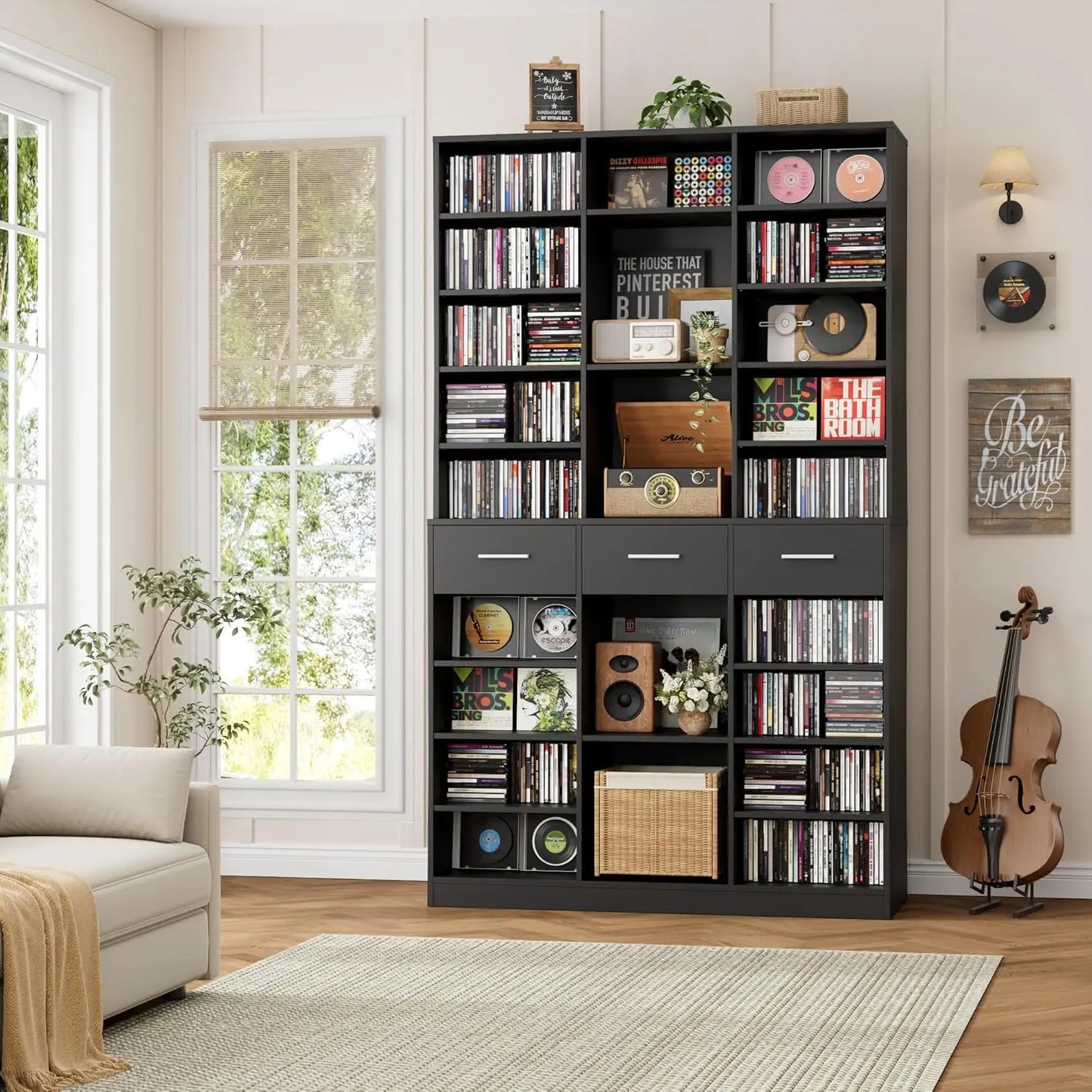 75" Tall Book Shelf and Bookcase, 47" Wide Bookshelf with Drawers, Modern 9 Tier Bookcase with Storage, Large Wood, Customized