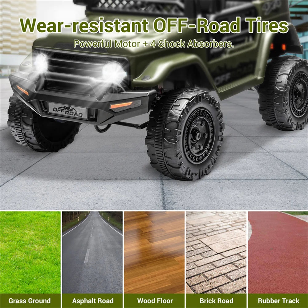 Ride On Kids 12V 2Seater Remote Control Electric Toy Truck