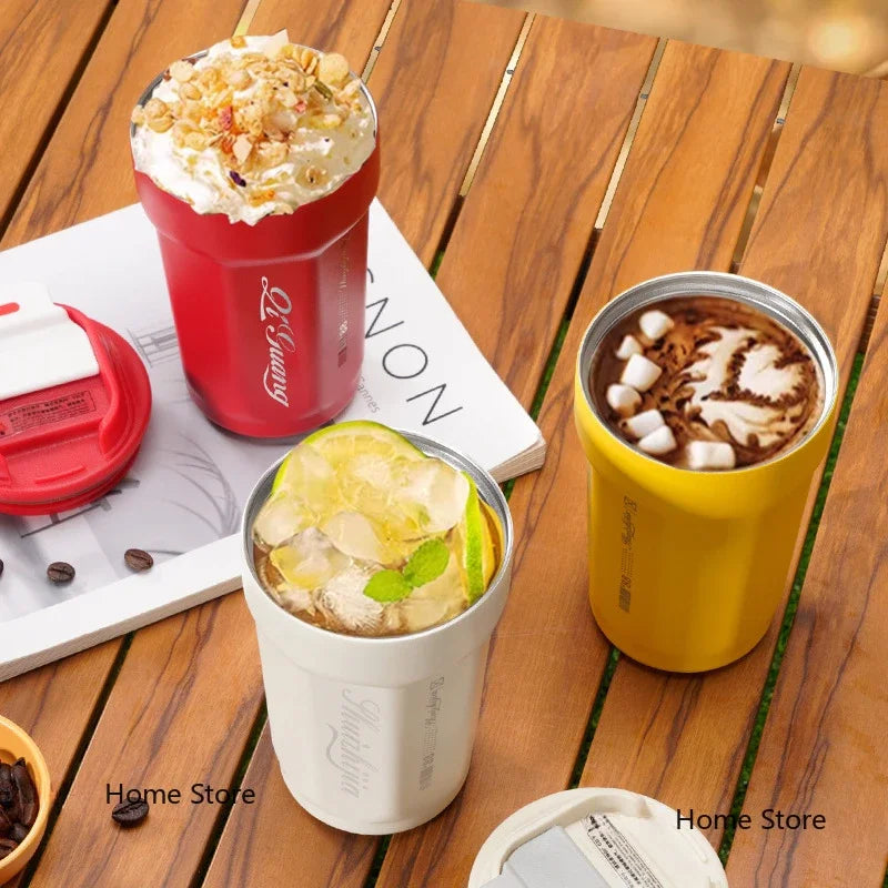 Stainless Steel Vacuum Flask Insulated Travel Mug Tumbler