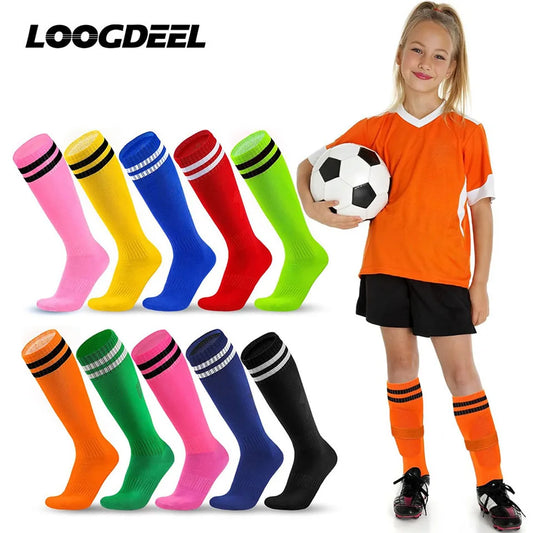 Loogdeel Knee High Soccer Socks Unisex Breathable Sports Socks
