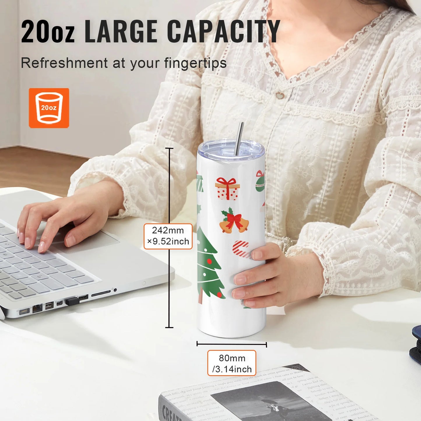 SucceBuy Double Wall Stainless Steel Sublimation Tumblers Heat Transfer Blank