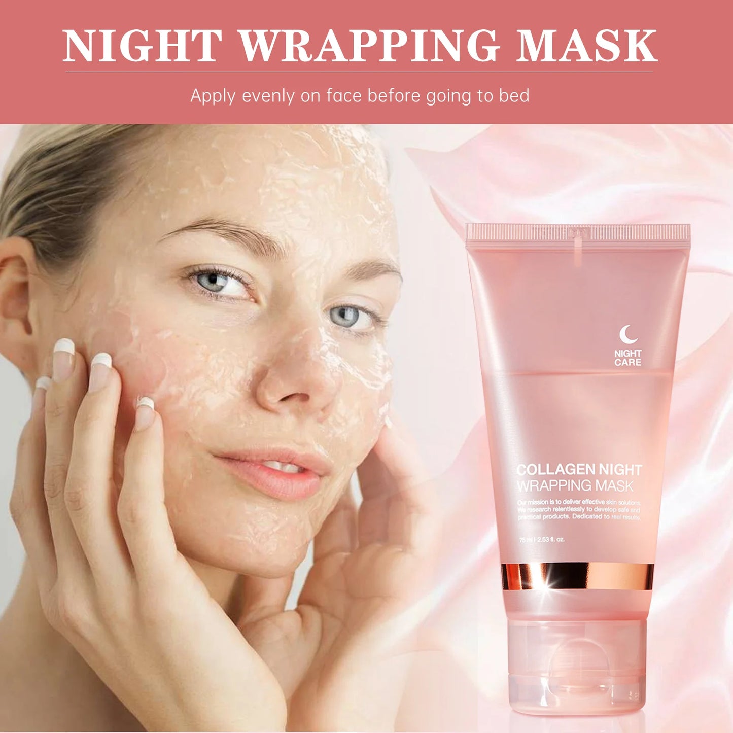 Feature Collagen Night Wrapping Face Mask For Elasticity Hydration