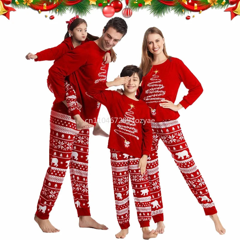 Family Matching Christmas Pajamas Set 2026 Xmas Father Mother Daughter Family Look Clothes Adult Kids Sleepwear Pyjamas Outfits