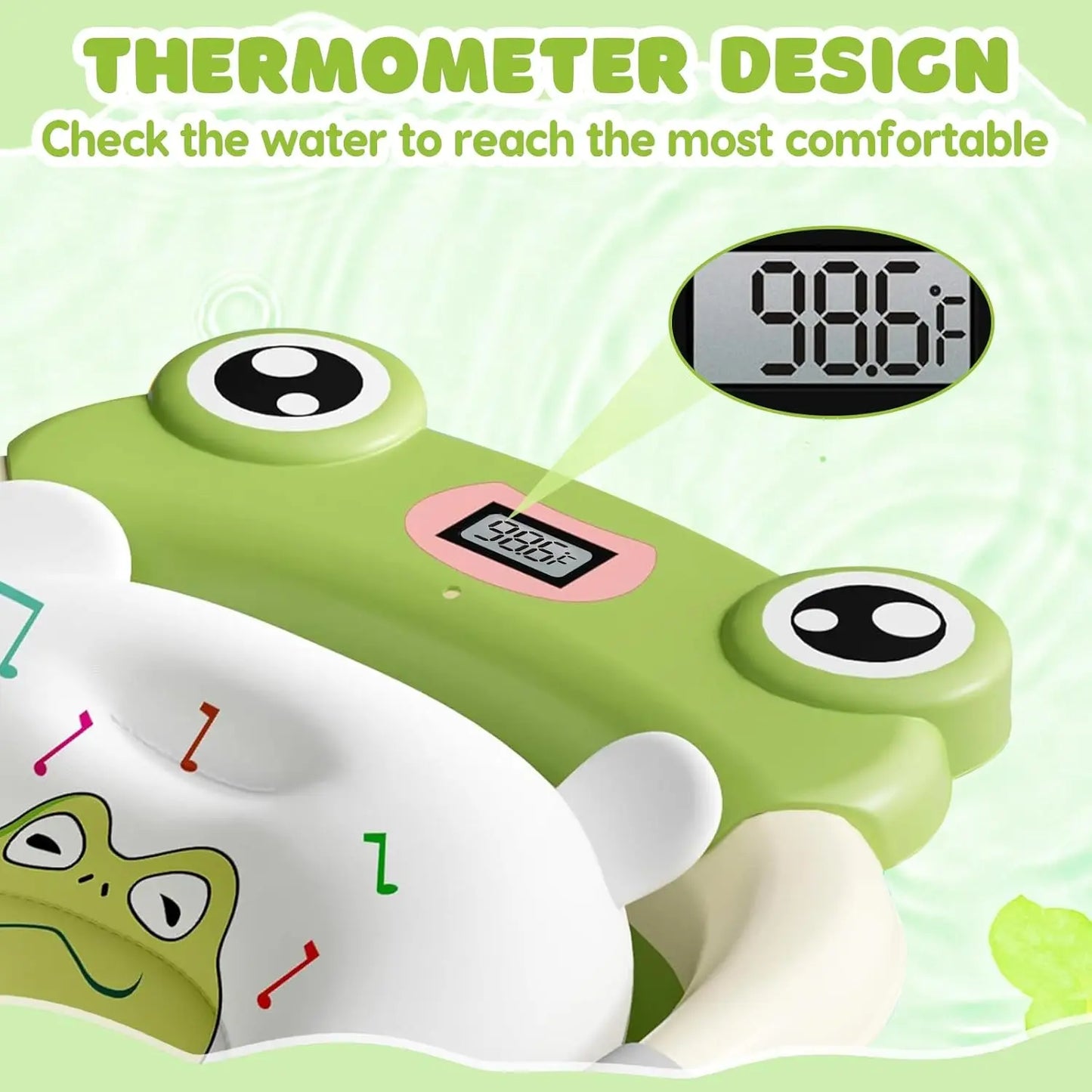 Foldable Baby Bath Tub With Cushion Thermometer Shower Cap And Brush For Newborn To 36 Months Portable Infant Bath