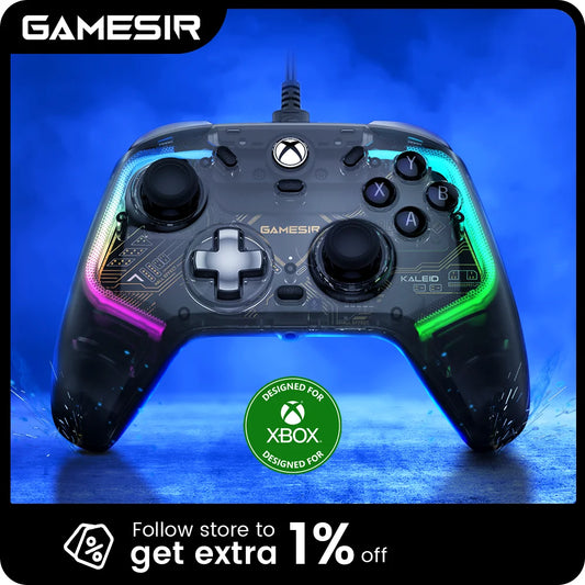 GameSir Kaleid Xbox Controller Wired Gamepad With Hall Effect Joystick For Xbox Series X S Xbox One PC Steam