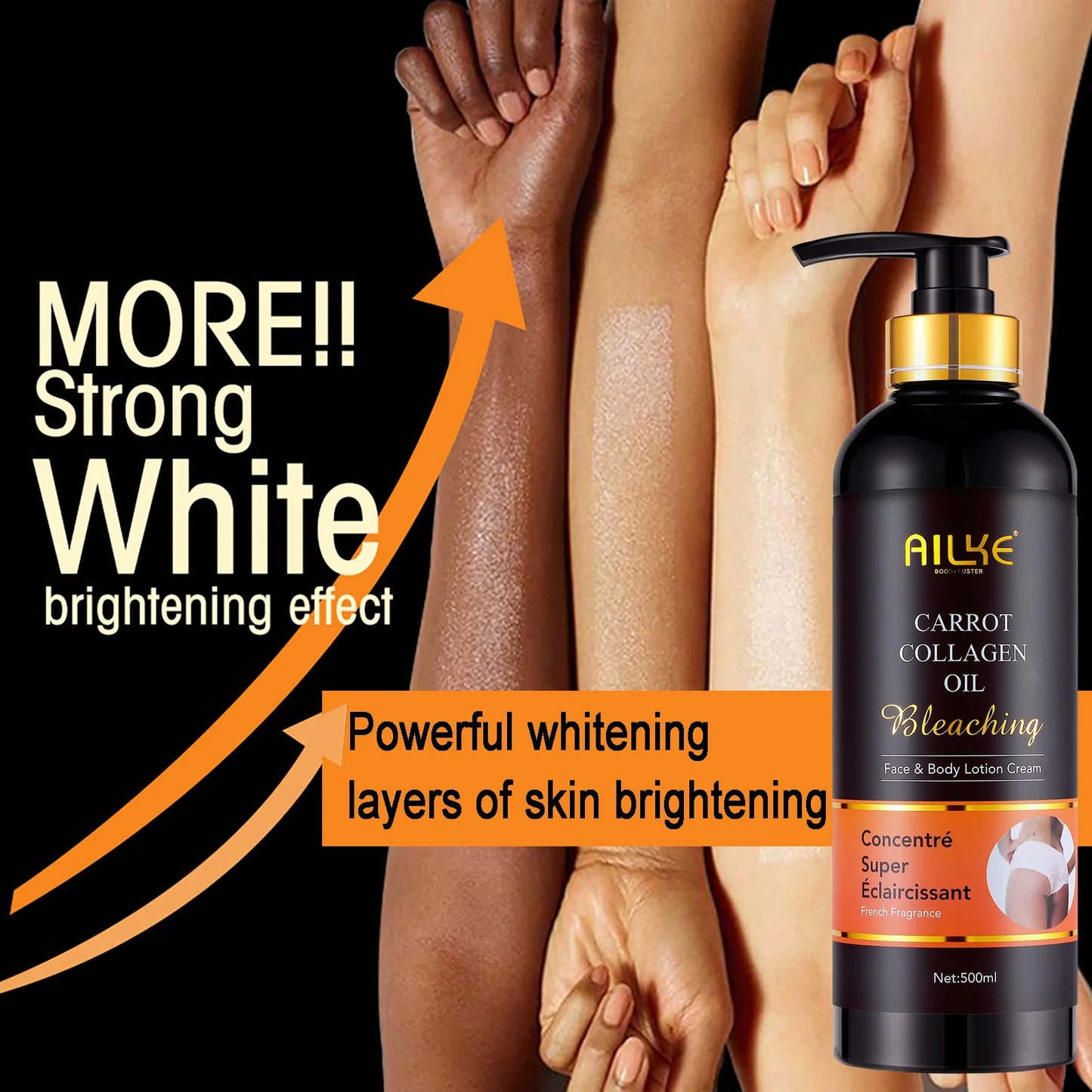 AILKE Whitening Skincare Kit Collagen Carrot Oil For All