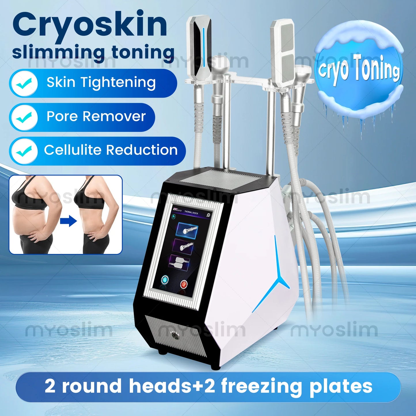 CE Approved Medical Cryotherapy Cryoslim Machine Acne Treatment Cold HammerNewest Updates Cryo Cool Beauty Personal Care