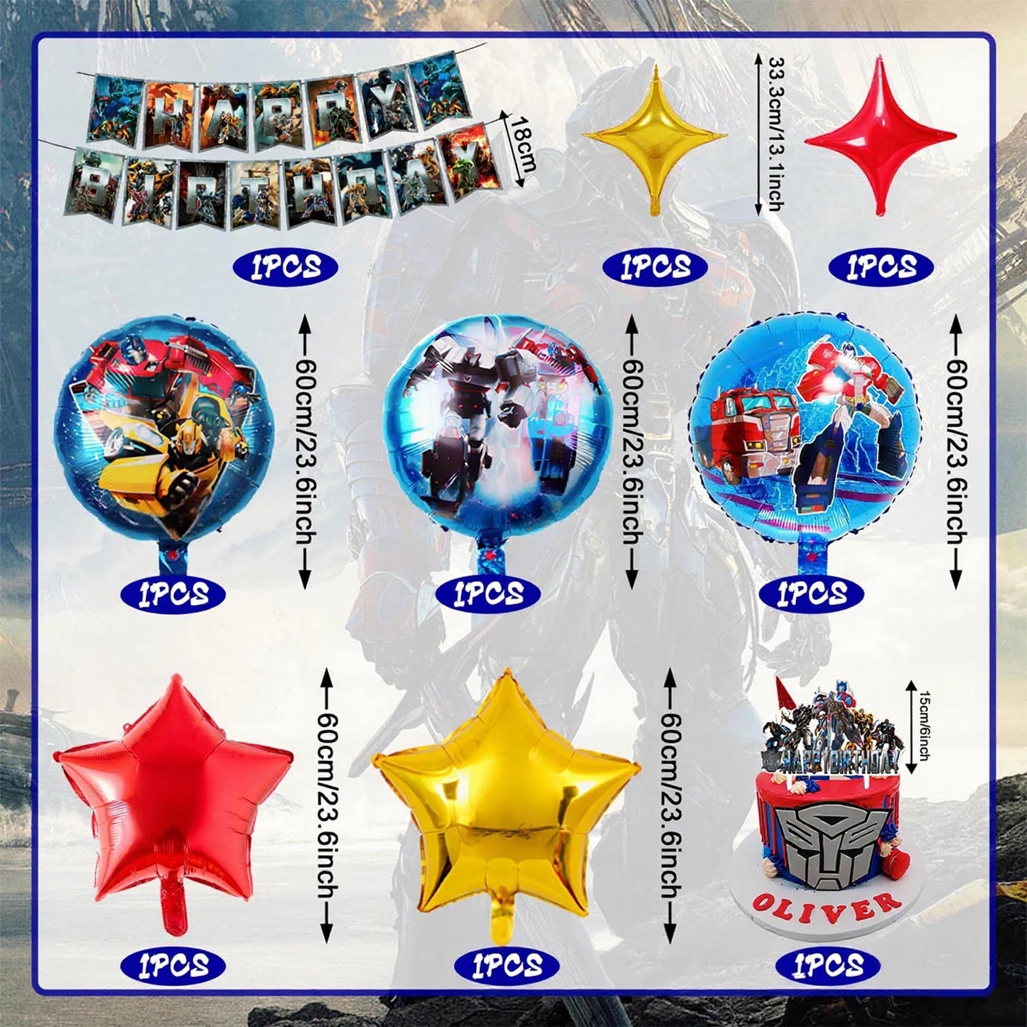 Hasbro Transformers Party Supplies Birthday Decorations Kit