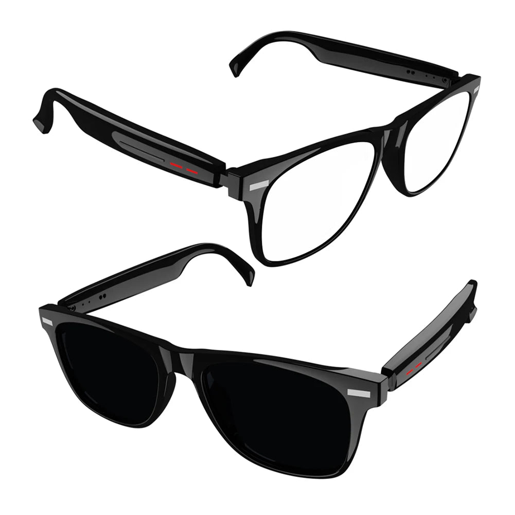 LAIMANEI Smart Glasses AI Voice Assistant Camera Glasses Open Ear