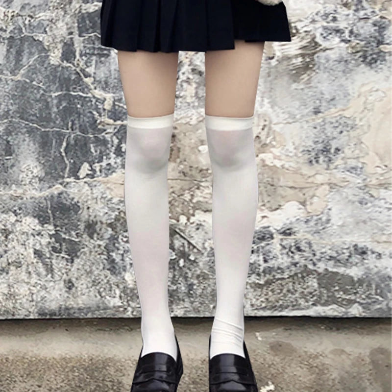 Velvet Knee High Socks For Women Lolita Style Cosplay