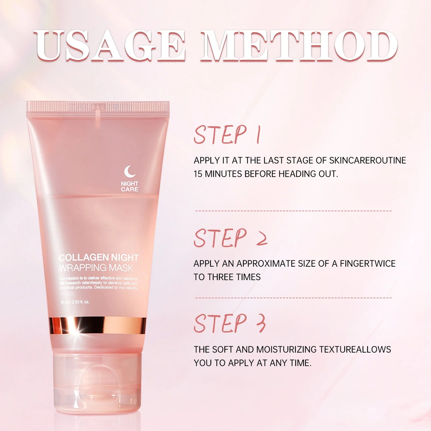 Feature Collagen Night Wrapping Face Mask For Elasticity Hydration