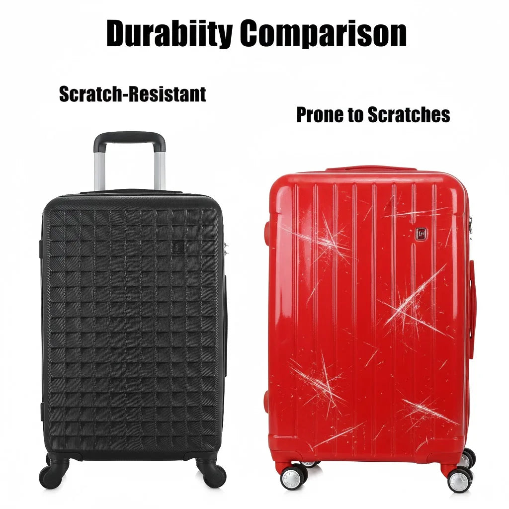4-Piece ABS Hardside Spinner Luggage Sets (18/23/27 Inch + 13 Inch Cosmetic Case) – Lightweight Suitcase Sets with 3-Digit Combi