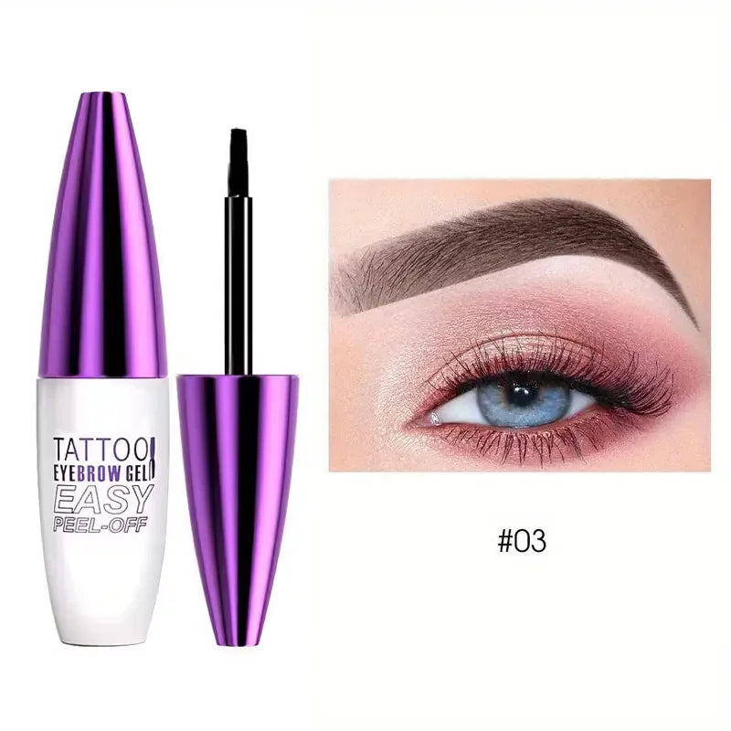 Waterproof Peel Off Eyebrow Tint Gel 10g Long Lasting Brow Makeup Natural Look Smudge Proof Easy Peel Brow Gel 4 Colors for Daily Party Festival Gift