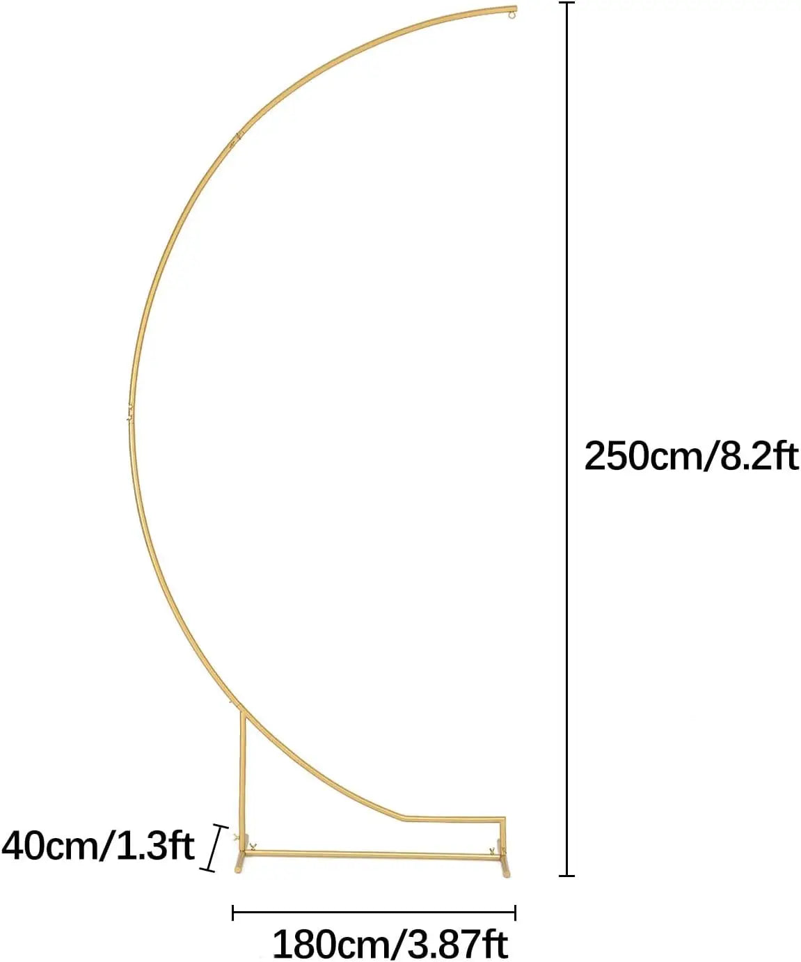 Metal Half Moon Backdrop Stand Set For Weddings And Parties