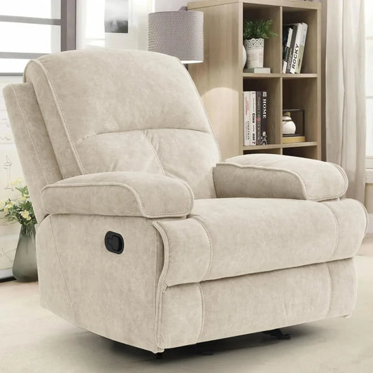 HUANZHUANG Rocker Recliner Chair For Adults Manual Glider Sofa