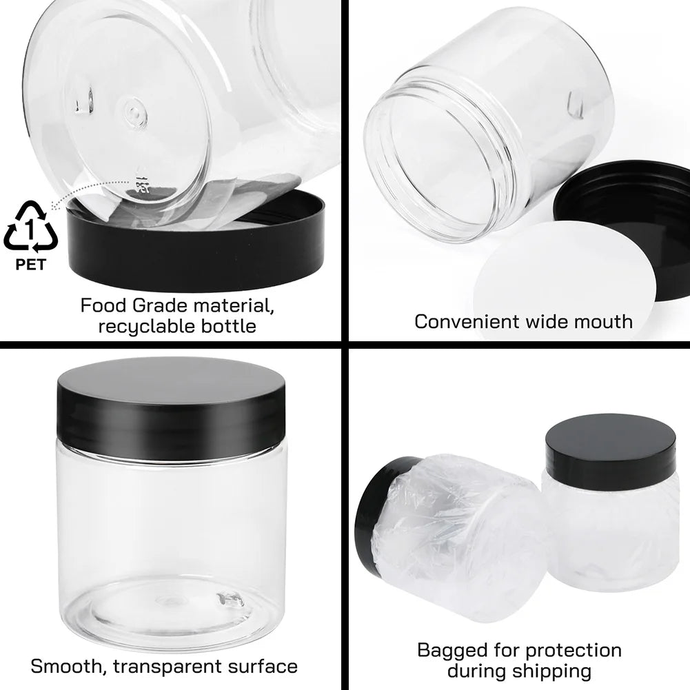 Sealed Transparent Storage Jars 12 Pack Moisture Proof Kitchen Organizer