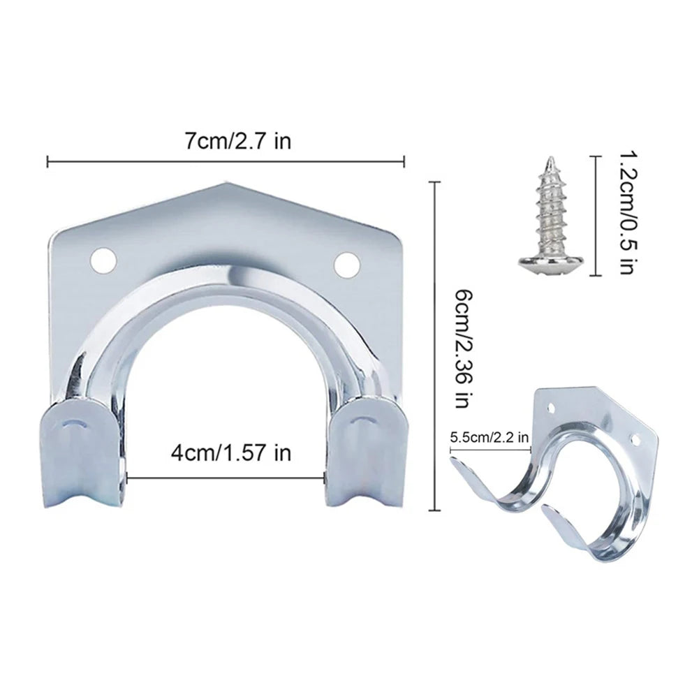 Metal Hanger Holder Storage Wall Hook Set With Screws For Home Garden Garage