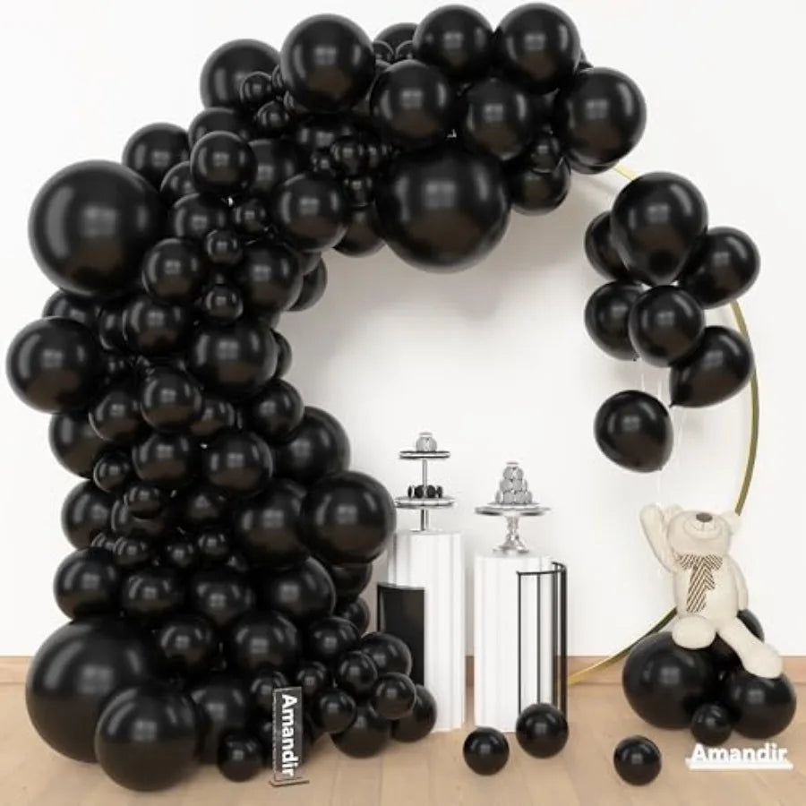 153pcs Balloon Garland Arch Kit, Different Sizes 18 12 10 5 inch Latex Metallic Confetti Gold Balloons Baptism Birthday Boho Ba