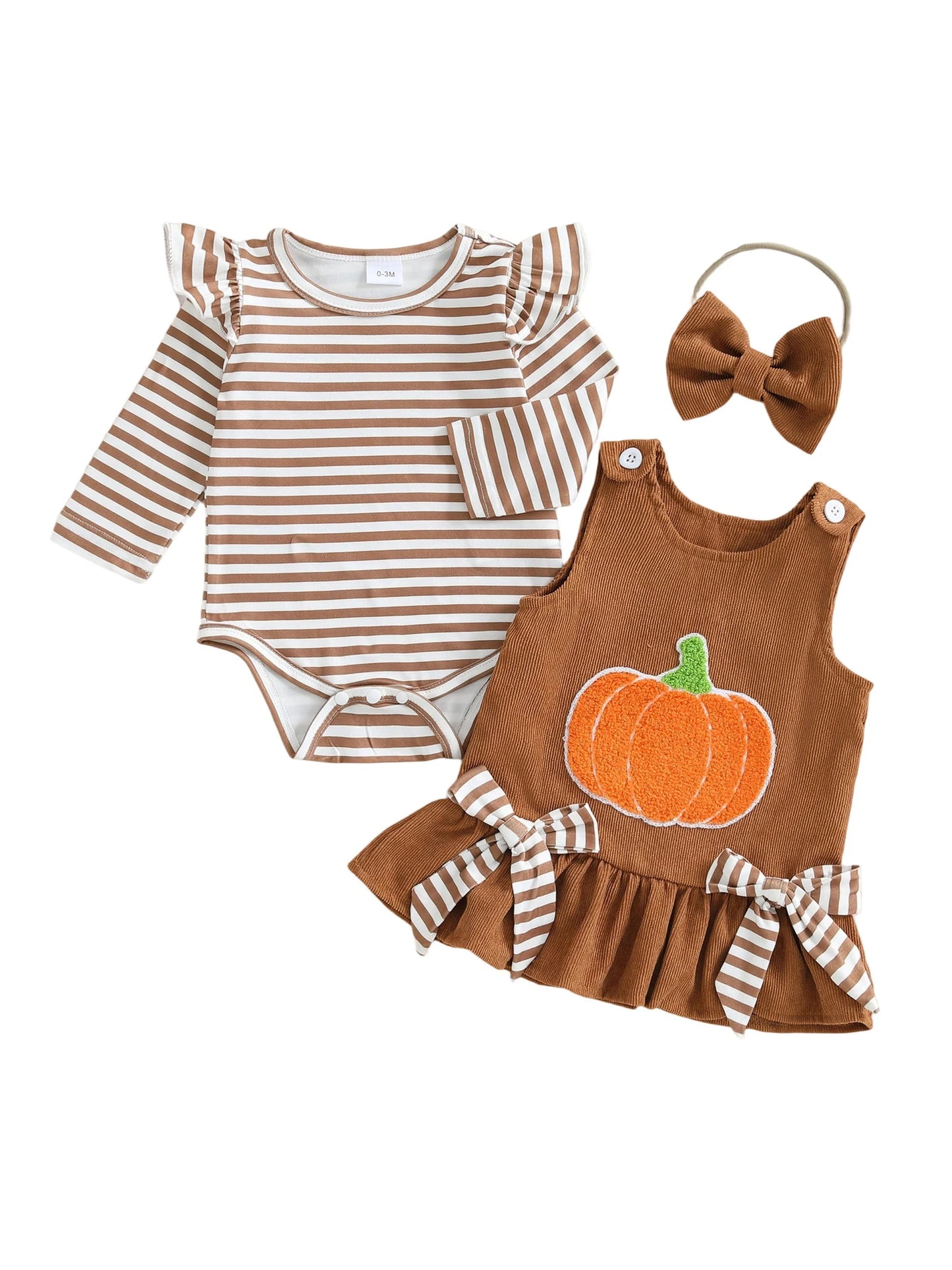 Toddler Girl Halloween Costume Set 3 Piece Witch Spider Bow Dress With Headband Long Sleeve Striped Dot Jumpsuit