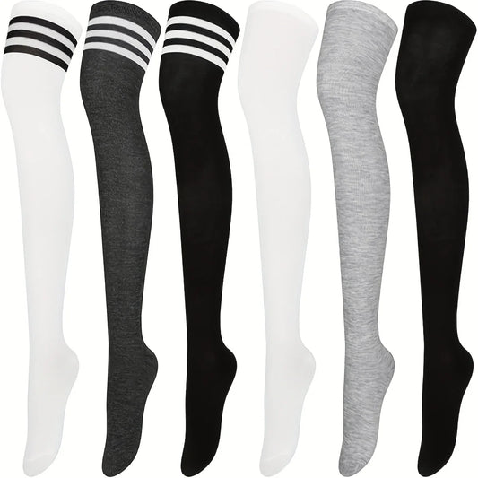 ZhejiangCraft of Weaving Womens Thigh High Stockings 5 Pairs