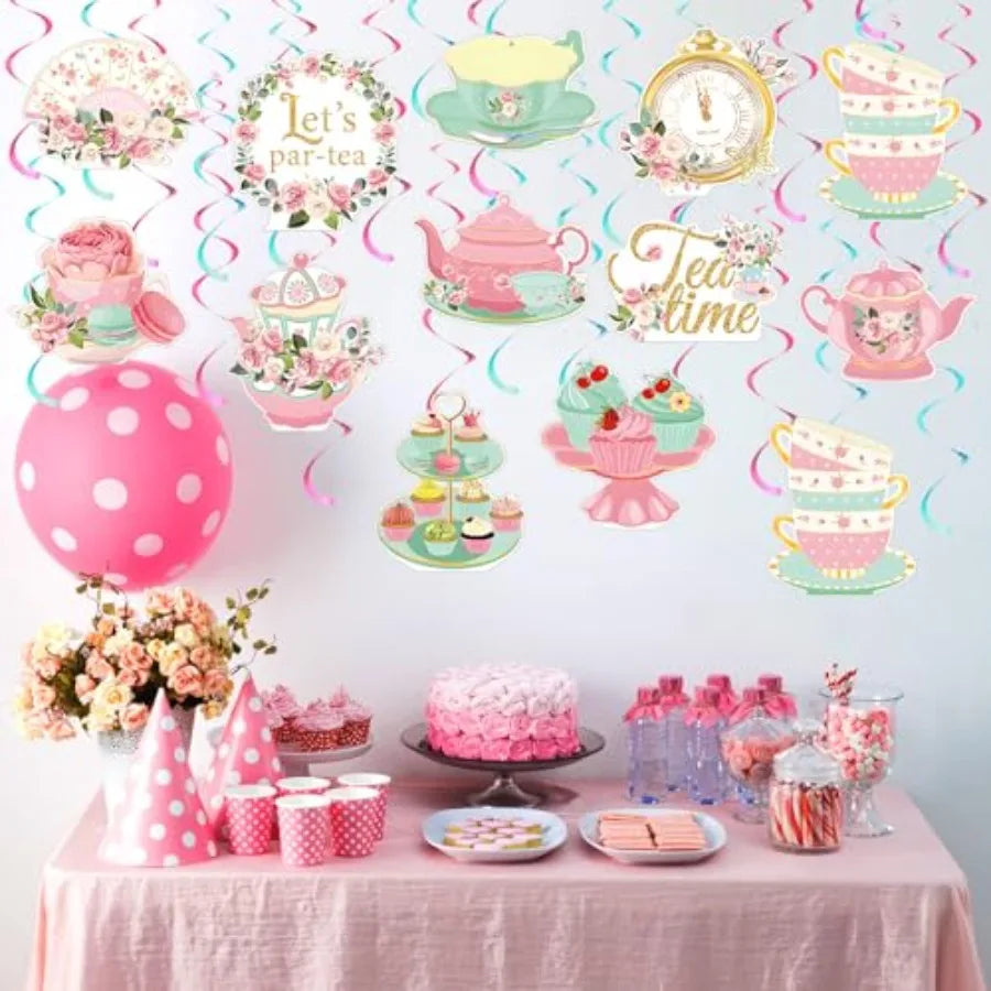 Floral Hanging Paper Swirls Ceiling Decor For Parties
