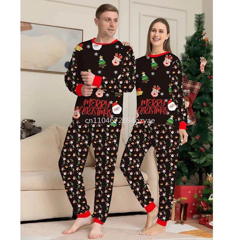 Family Matching Christmas Pajamas Set For Father Mother Son Daughter Baby Girl Kids Rompers