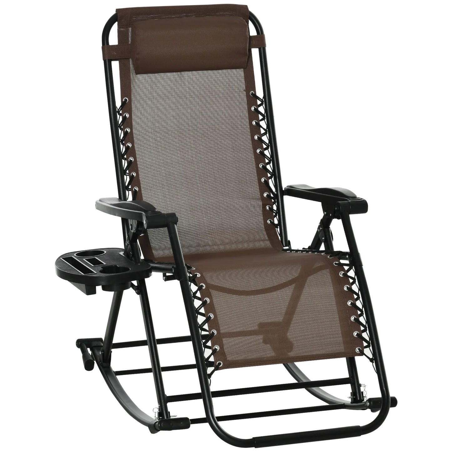 Outsunny Zero Gravity Reclining Rocking Chair Folding Lounge