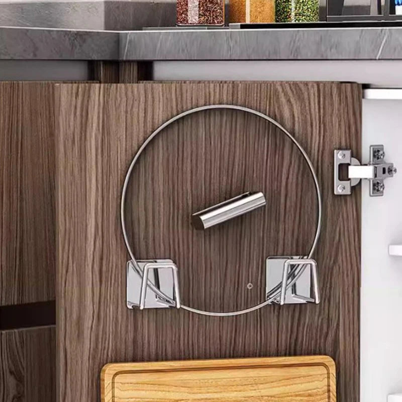 Stainless Steel Wall Mounted Storage Rack For Pots And Covers