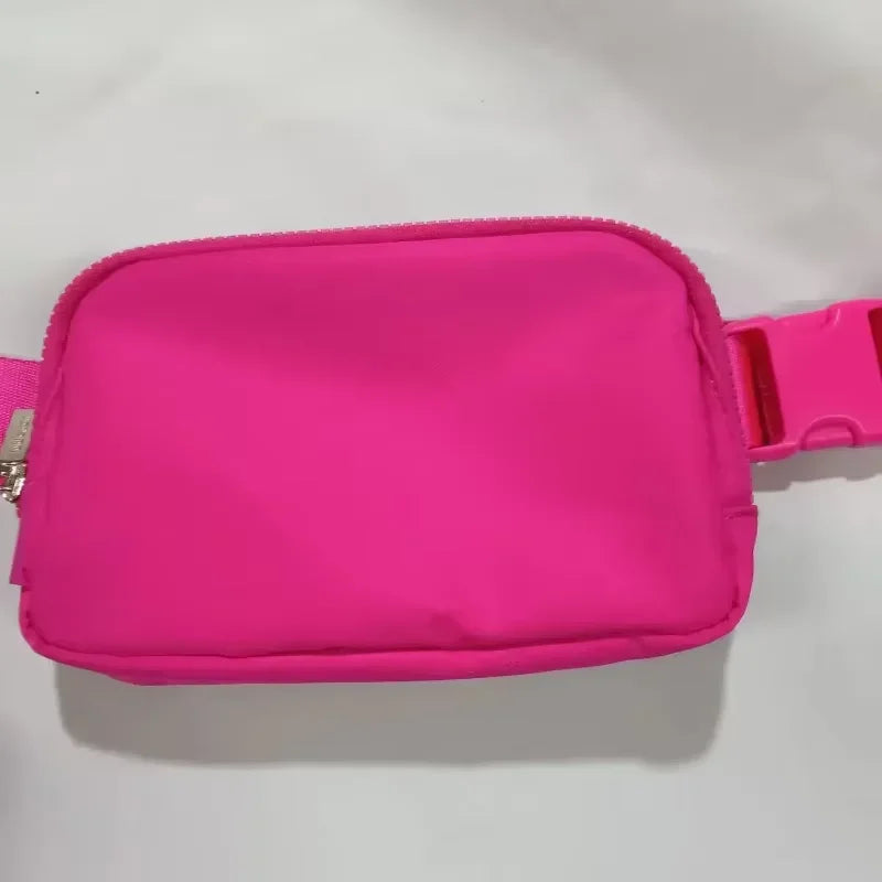 Metal Logo Yoga Waist Bag Crossbody Fitness Wallet