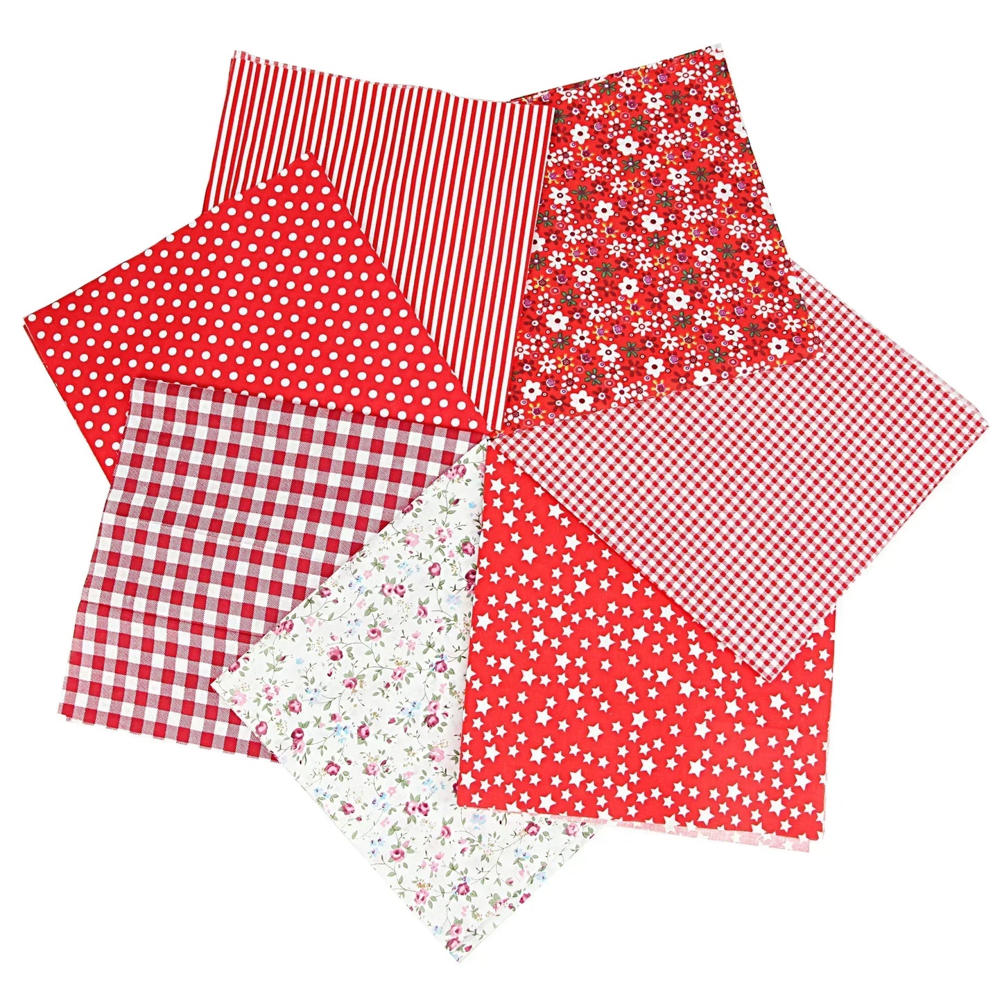 7Pcs 25x25cm Printed Cotton Fabric for Sewing Quilting Fabrics for Patchwork Needlework DIY Handmade Accessories