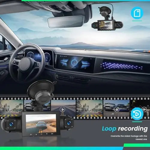 YTYIN 360 Degree Dash Cam 4 Channel Night Vision Card