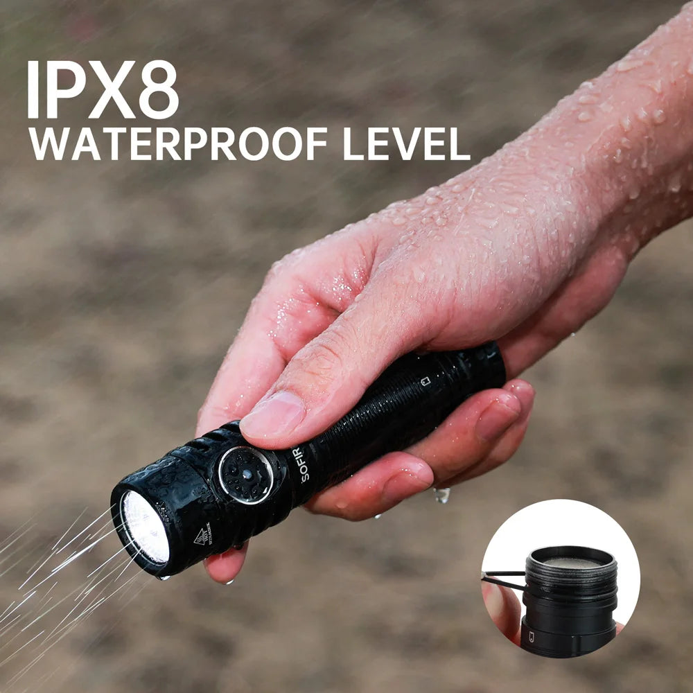 Sofirn SC29 3000Lm Type-C Rechargeable Flashlight XHP50B LED 21700 Torch IPX8