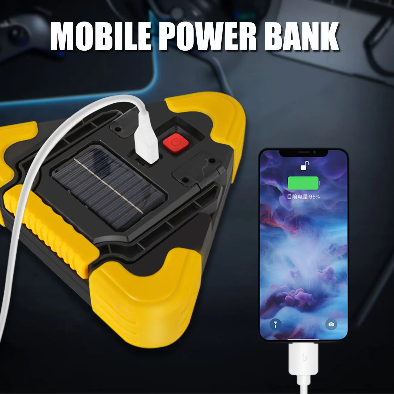 Ultrabright Rechargeable LED Warning Light Vehicle 4 Modes