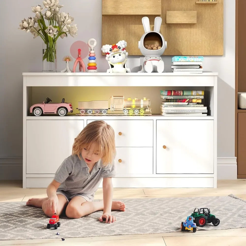 Angduo Toy Storage Organizer Cabinet With 2 Drawers