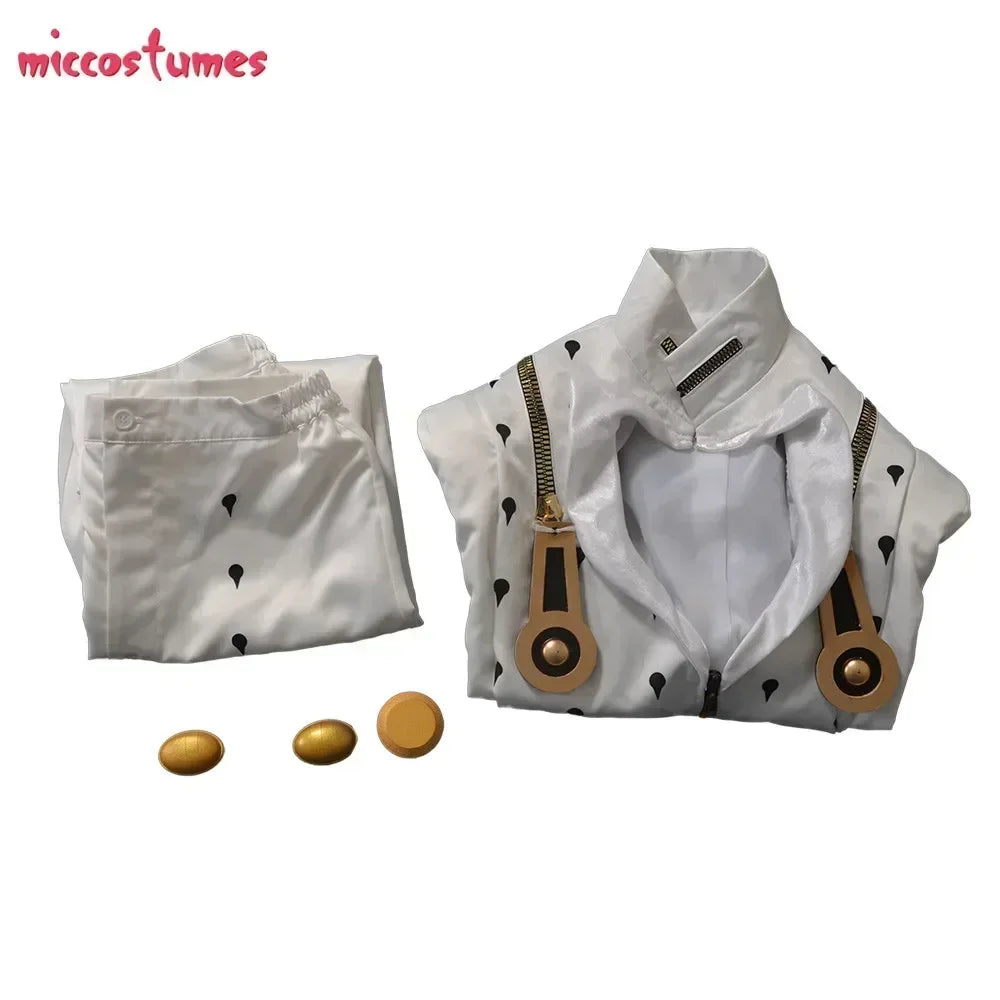 Miccostumes Mens Golden Wind Bruno Cosplay Costume Top And Pants Full Set For Halloween